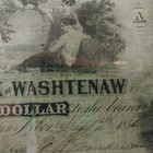  1 1854 Ann Arbor Michigan Mi Obsolete Currency Bank Note Bill Washtenaw Bank 