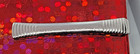 Vintage Tie Bar Clip Clasp Stay Silver Tone Bow Tie Shaped Smooth   Grooved