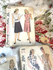 Rare Vintage Lot Of 5 1940 s Simplicity Patterns Size 12  13  14  18   20
