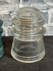 Antique Turquois Blue  White Glass Insulator Hemingray No 9 - Patent May 2 1893