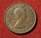 Australia 1 2 Penny 1954 Bronze Coin Km 49 T9118