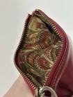Dooney   Bourke Red Wristlet Wallet Logo Zipper Wrist Strap Credit Card