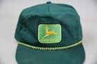 Vintage John Deere Rope Green Mens Snapback Hat 80s 90s Hardware Farm Trucker