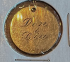 1858 Seated Liberty Dime Love Token - 12k Gf Don   Bea 9-8-45
