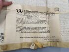 1734 Large Old English Parchment Will Document Antique