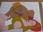 Filmation He-man  Skeletor  Teela Production Cel Set Of 2 Great Cels With Sword