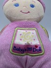 Fisher Price Pink Baby   s 1st First Doll Plush Stuffed Toy Rattle Lovey No Tag