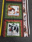 Lot Of 4 Yards Farm Life In Winter Cotton Fabric Panels
