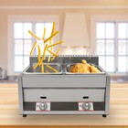 Commercial Countertop 2 Gas Fryer Deep Fryer Propane lpg  Stainless Steel 12l