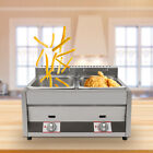 Commercial Propane Deep Fryer Countertop 12l Gas Fryer 2 Wells Stainless Steel