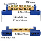 Topzea 10 Pack Terminal Bus Bar  8 Positions Screw Brass Terminal Grounding Stri