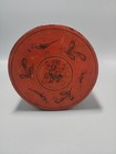 Burmese Lacquerware Betel Box In Red