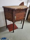 Antique Smokers Stand Humidor Beautiful Solid Wood Complete Estate Find Cigar