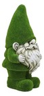 Large Whimsical Green Thumb Gnome With Shovel Garden Statue In Artificial Moss