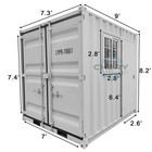 9ft Portable Storage Container With Windows   Lockbox   All-in-one Secure Office