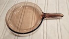 Corning Vision Amber Glass 10  Skillet Frying Pan Waffle Bottom France