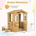 Wood Playhouse For Kids Outdoor Adventures Cottage W  Bench Play Game Center