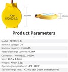 Vicep 5-pack Cr2032 Cmos Battery 3v Motherboard Bios Battery With 2 Wire Lead   