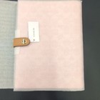 Coach New York Pink Day Planner organizer Cover W  Tan Snap Strap Closure
