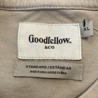 Goodfellow   Co Shirt Mens Xl Taupe Long Sleeve Pocket Standard Fit Cotton New