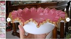 Victorian Stevens   Williams 19c Bride s Basket Bowl crimped Glass Fluted 