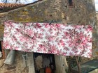 Long Length Antique French Cotton Floral Indienne Print C1890s 4ft 11 