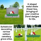 Tombstone Headstone Memorial Cemetery Flower Saddle Graveyard Flower
