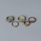 Set Of 5 Ancient Roman-byzantine Bronze Rings