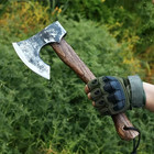 Sharp Hatchet Axe With Hard Wood Handle For Camping Wood Splitting And Chopping