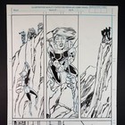 Original Comic Art Interior Page Signed Scott Reed Sketch Sci-fi Adventure