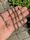 Real Miami Cuban Link Chain Necklace   Bracelet 14k Gold Plated Stainless Steel
