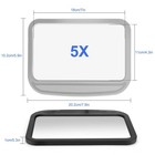5x Large Square Full Page Handheld Magnifying Glass For Reading