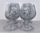 4 Spiegelau Cut Crystal Brandy Snifters Glasses Goblets Helena Bavaria Germany