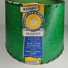 Nos Vtg Green Mid Century Modern Faux Fiberglass Lamp Shade Light Whipstitch