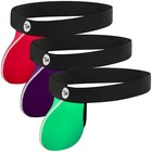 Real Men Lift Pouch Strapless Jocks 1 Large B Pouch 3 Pack- Red green purple