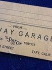 Star Car Service From Midway Garage Taft California Tag Sales Service Paper