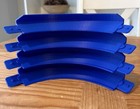 Hot Wheels Compatible 90 Degree High Bank Turns Pack Of 4  blue 