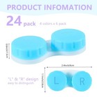 24 Pack Colorful Cute Contact Lens Case Bulk Box Holder Container Soak Storage K