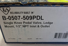 T s Brass Single Knee Pedal Valve W  1 2  Npt Female Inlet   Outlet
