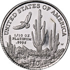 2001-w Platinum American Eagle  10 Proof Bullion Coin - Ogp Coa - Stock