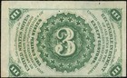 Third Issue Washington Three Cent Fractional Currency Note 3c Fr 1226