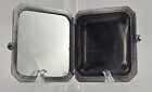Antique Vintage Silver Tone Ornate Design Face Powder Compact Unused 