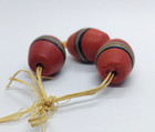 Rare Large Red Vintage Venetian African Trade Beads 3pc  34x27mm