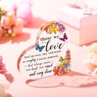 Sympathy Bereavement Gift Acrylic Heart Memorial Gift For Loss Of Loved One Symp