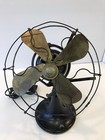 Antique Old General Electric Ge Whiz 4 Brass Blade Oscillating Desk Blades Spin