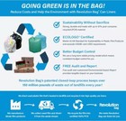 Trash Bag 12-16 Gallon Green Recycled Can Liner 23x31  45 Mil - 500 Case