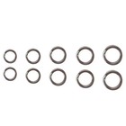 200x Stainless Steel Fishing Lures Split Rings 5 Size For Fish Snap Connector