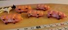 Lot Of 7 Vintage Original Nylint Plastic Toy Farm Animals Cows And Pigs