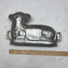 Vintage Heavy Aluminum Lamb Sheep Cake Chocolate Mold Antique Bakery