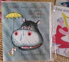 Lot 6 Vintage 50s Unused Retro Get Well Greeting Cards W  Envelopes Humorous 